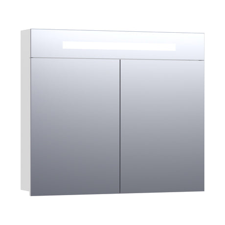 BRAUER Promise spiegelkast 80 met directe verlichting 2 enkelzijdige spiegeldeuren hoogglans wit SK-PR80HW