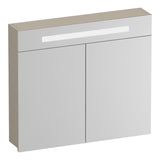 BRAUER Promise spiegelkast 80 met verlichting 2 spiegeldeuren mat beige SK-PR80MB