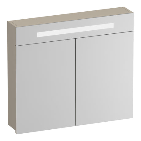 BRAUER Promise spiegelkast 80 met verlichting 2 spiegeldeuren mat beige SK-PR80MB