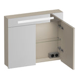 BRAUER Promise spiegelkast 80 met verlichting 2 spiegeldeuren mat beige SK-PR80MB