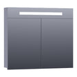 BRAUER Promise spiegelkast 80 met directe verlichting 2 enkelzijdige spiegeldeuren mat grijs SK-PR80MG