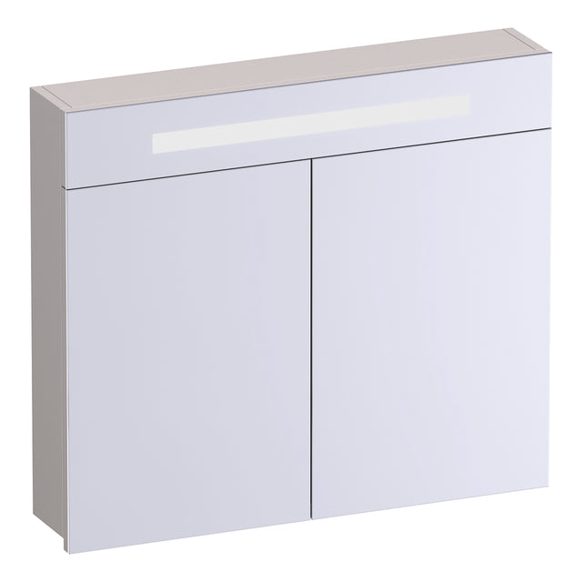 BRAUER Promise spiegelkast 80 met verlichting 2 spiegeldeuren mat zand SK-PR80MS