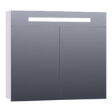BRAUER Promise spiegelkast 80 met directe verlichting 2 enkelzijdige spiegeldeuren mat wit SK-PR80MW
