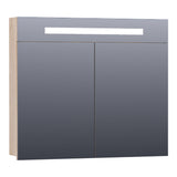 BRAUER Promise spiegelkast 80 met directe verlichting 2 enkelzijdige spiegeldeuren Sunlit SK-PR80SL
