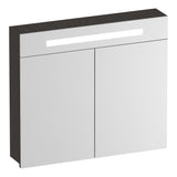 BRAUER Promise spiegelkast 80 met verlichting 2 spiegeldeuren Timber Anthracite SK-PR80TA
