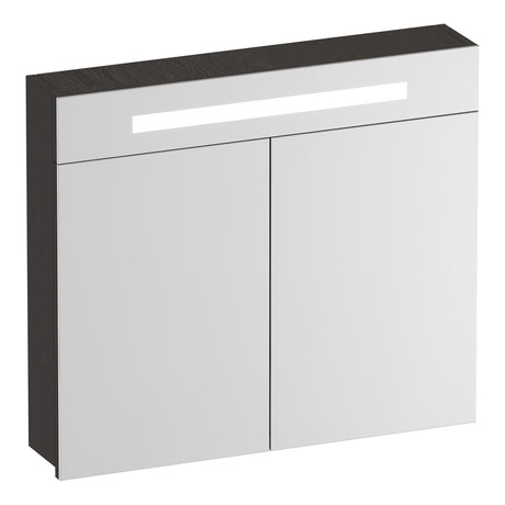 BRAUER Promise spiegelkast 80 met verlichting 2 spiegeldeuren Timber Anthracite SK-PR80TA