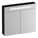 BRAUER Promise spiegelkast 80 met verlichting 2 spiegeldeuren Timber Black SK-PR80TB