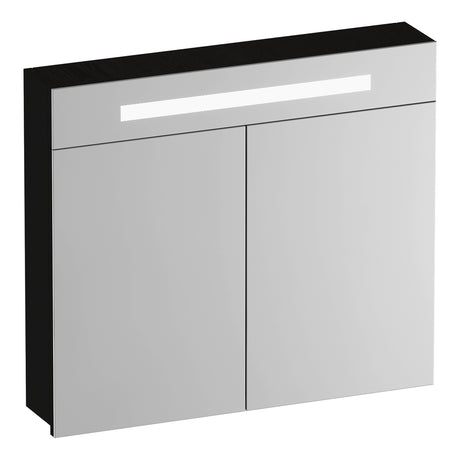 BRAUER Promise spiegelkast 80 met verlichting 2 spiegeldeuren Timber Black SK-PR80TB