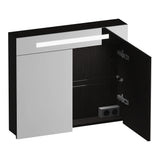 BRAUER Promise spiegelkast 80 met verlichting 2 spiegeldeuren Timber Black SK-PR80TB