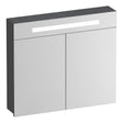 BRAUER Promise spiegelkast 80 met verlichting 2 spiegeldeuren Timber Grey SK-PR80TG
