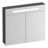 BRAUER Promise spiegelkast 80 met verlichting 2 spiegeldeuren Timber Grey SK-PR80TG