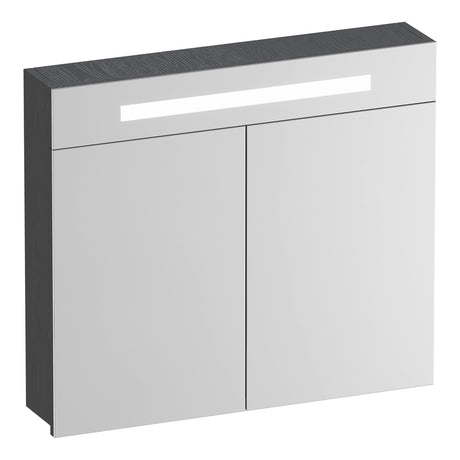 BRAUER Promise spiegelkast 80 met verlichting 2 spiegeldeuren Timber Grey SK-PR80TG