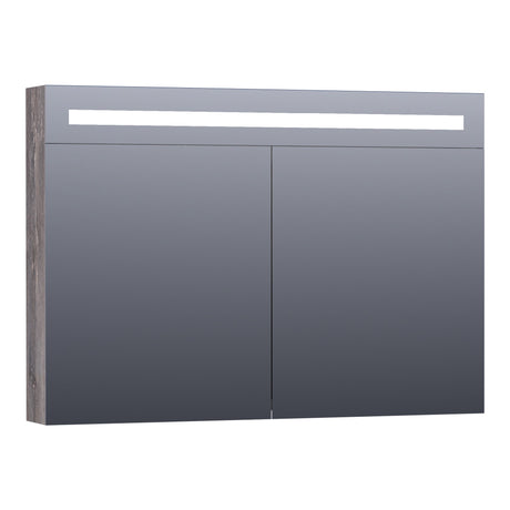 BRAUER Promise Deluxe spiegelkast 100 met directe verlichting 2 dubbelzijdige spiegeldeuren Driftwood SK-PRD100DR