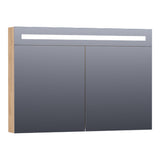 BRAUER Promise Deluxe spiegelkast 100 met directe verlichting 2 dubbelzijdige spiegeldeuren Forest Tan SK-PRD100FT