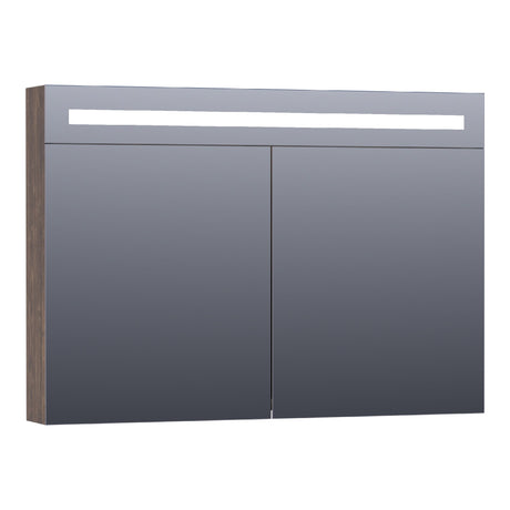 BRAUER Promise Deluxe spiegelkast 100 met directe verlichting 2 dubbelzijdige spiegeldeuren Grove SK-PRD100GR