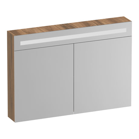 BRAUER Promise Deluxe spiegelkast 100 met verlichting 2 dubbelzijdige spiegeldeuren Honey SK-PRD100HO