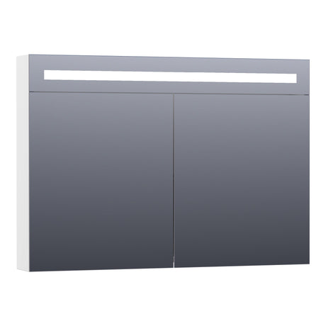 BRAUER Promise Deluxe spiegelkast 100 met directe verlichting 2 dubbelzijdige spiegeldeuren hoogglans wit SK-PRD100HW