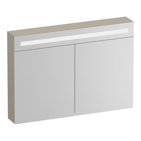 BRAUER Promise Deluxe spiegelkast 100 met verlichting 2 dubbelzijdige spiegeldeuren mat beige SK-PRD100MB