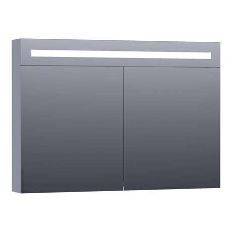 BRAUER Promise Deluxe spiegelkast 100 met directe verlichting 2 dubbelzijdige spiegeldeuren mat grijs SK-PRD100MG