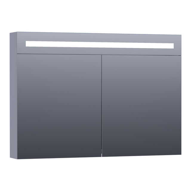 BRAUER Promise Deluxe spiegelkast 100 met directe verlichting 2 dubbelzijdige spiegeldeuren mat grijs SK-PRD100MG