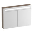 BRAUER Promise Deluxe spiegelkast 100 met verlichting 2 dubbelzijdige spiegeldeuren mat mokka SK-PRD100MM