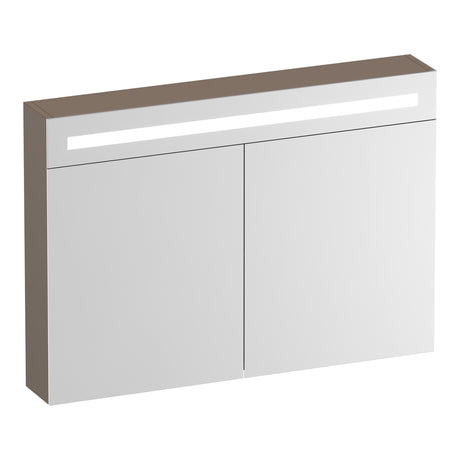 BRAUER Promise Deluxe spiegelkast 100 met verlichting 2 dubbelzijdige spiegeldeuren mat mokka SK-PRD100MM