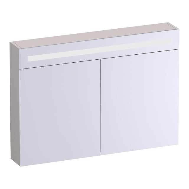 BRAUER Promise Deluxe spiegelkast 100 met verlichting 2 dubbelzijdige spiegeldeuren mat zand SK-PRD100MS