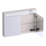 BRAUER Promise Deluxe spiegelkast 100 met verlichting 2 dubbelzijdige spiegeldeuren mat zand SK-PRD100MS