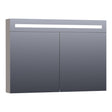 BRAUER Promise Deluxe spiegelkast 100 met directe verlichting 2 dubbelzijdige spiegeldeuren mat taupe SK-PRD100MT