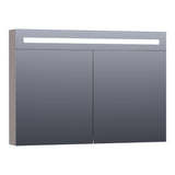 BRAUER Promise Deluxe spiegelkast 100 met directe verlichting 2 dubbelzijdige spiegeldeuren mat taupe SK-PRD100MT