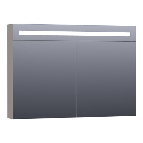 BRAUER Promise Deluxe spiegelkast 100 met directe verlichting 2 dubbelzijdige spiegeldeuren mat taupe SK-PRD100MT