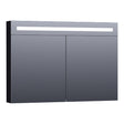 BRAUER Promise Deluxe spiegelkast 100 met directe verlichting 2 dubbelzijdige spiegeldeuren mat zwart SK-PRD100MZ