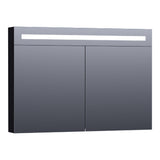 BRAUER Promise Deluxe spiegelkast 100 met directe verlichting 2 dubbelzijdige spiegeldeuren mat zwart SK-PRD100MZ