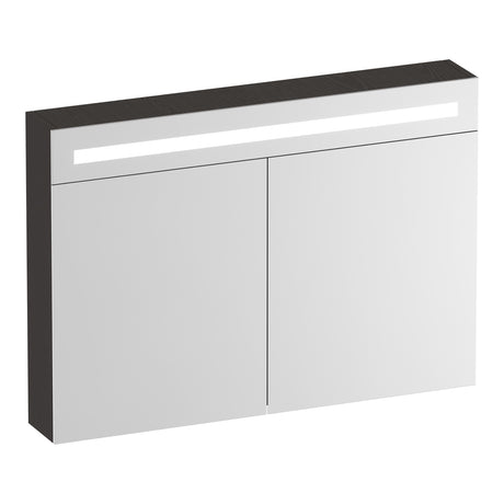 BRAUER Promise Deluxe spiegelkast 100 met verlichting 2 dubbelzijdige spiegeldeuren Timber Anthracite SK-PRD100TA