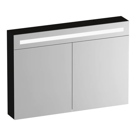 BRAUER Promise Deluxe spiegelkast 100 met verlichting 2 dubbelzijdige spiegeldeuren Timber Black SK-PRD100TB