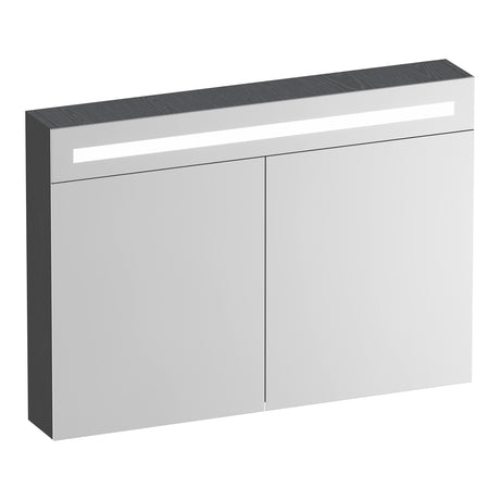 BRAUER Promise Deluxe spiegelkast 100 met verlichting 2 dubbelzijdige spiegeldeuren Timber Grey SK-PRD100TG