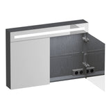 BRAUER Promise Deluxe spiegelkast 100 met verlichting 2 dubbelzijdige spiegeldeuren Timber Grey SK-PRD100TG