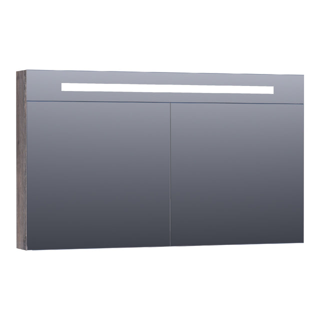 BRAUER Promise Deluxe spiegelkast 120 met directe verlichting 2 dubbelzijdige spiegeldeuren Driftwood SK-PRD120DR