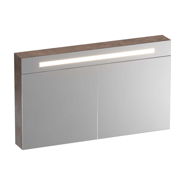BRAUER Promise Deluxe spiegelkast 120 met directe verlichting 2 dubbelzijdige spiegeldeuren Erosion SK-PRD120ER