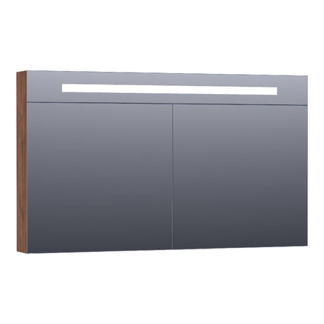 BRAUER Promise Deluxe spiegelkast 120 met directe verlichting 2 dubbelzijdige spiegeldeuren Forest Cacao SK-PRD120FC