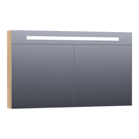 BRAUER Promise Deluxe spiegelkast 120 met directe verlichting 2 dubbelzijdige spiegeldeuren Forest Tan SK-PRD120FT