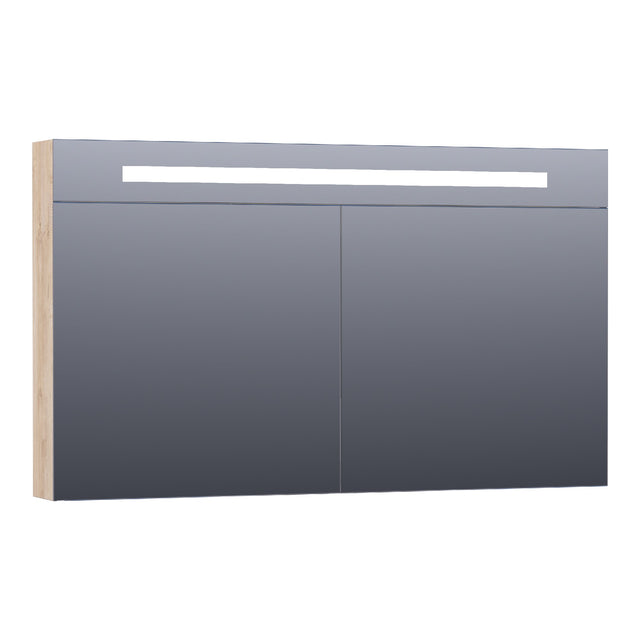BRAUER Promise Deluxe spiegelkast 120 met directe verlichting 2 dubbelzijdige spiegeldeuren Forest Wheat SK-PRD120FW