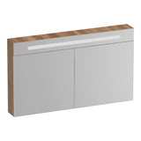 BRAUER Promise Deluxe spiegelkast 120 met verlichting 2 dubbelzijdige spiegeldeuren Honey SK-PRD120HO