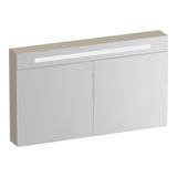 BRAUER Promise Deluxe spiegelkast 120 met verlichting 2 dubbelzijdige spiegeldeuren mat beige SK-PRD120MB