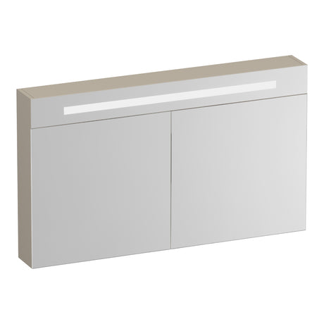 BRAUER Promise Deluxe spiegelkast 120 met verlichting 2 dubbelzijdige spiegeldeuren mat beige SK-PRD120MB