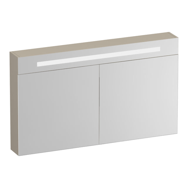 BRAUER Promise Deluxe spiegelkast 120 met verlichting 2 dubbelzijdige spiegeldeuren mat beige SK-PRD120MB