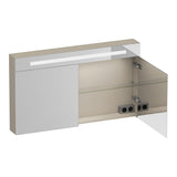 BRAUER Promise Deluxe spiegelkast 120 met verlichting 2 dubbelzijdige spiegeldeuren mat beige SK-PRD120MB