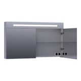 BRAUER Promise Deluxe spiegelkast 120 met directe verlichting 2 dubbelzijdige spiegeldeuren mat grijs SK-PRD120MG