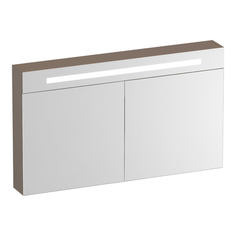 BRAUER Promise Deluxe spiegelkast 120 met verlichting 2 dubbelzijdige spiegeldeuren mat mokka SK-PRD120MM