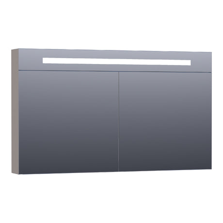 BRAUER Promise Deluxe spiegelkast 120 met directe verlichting 2 dubbelzijdige spiegeldeuren mat taupe SK-PRD120MT